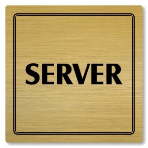 Server, 80x80mm, zlatá, Utah